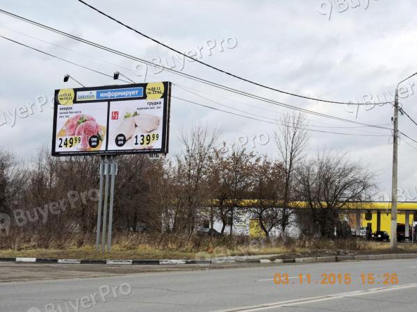 Рекламная конструкция г. Коломна ул.Щуровская, у д.№36, при движении из Рязани, перед въездом на АЗС, правая сторона (Фото)