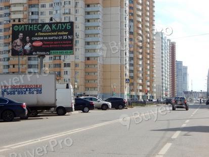 Рекламная конструкция г. Красногорск, Павшинская пойма, Павшинский б-р, 40м после пересечения с Ильинским бульваром, справа (Фото)