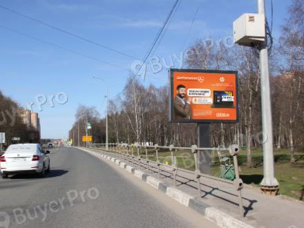 Рекламная конструкция г. Лобня, ул. Ленина, напротив д. 45а, центр города, №CB55A5 (Фото)