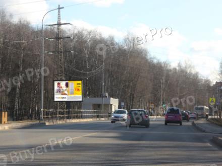 Рекламная конструкция г. Лобня, ул. Ленина, напротив д. 45а, центр города, №CB55B3 (Фото)