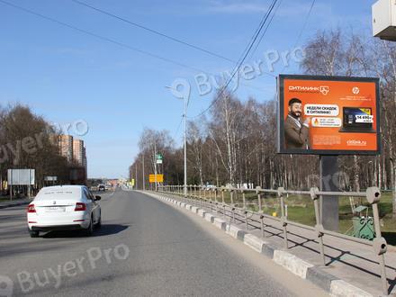 Рекламная конструкция г. Лобня, ул. Ленина, напротив д. 45а, центр города, №CB55A1 (Фото)