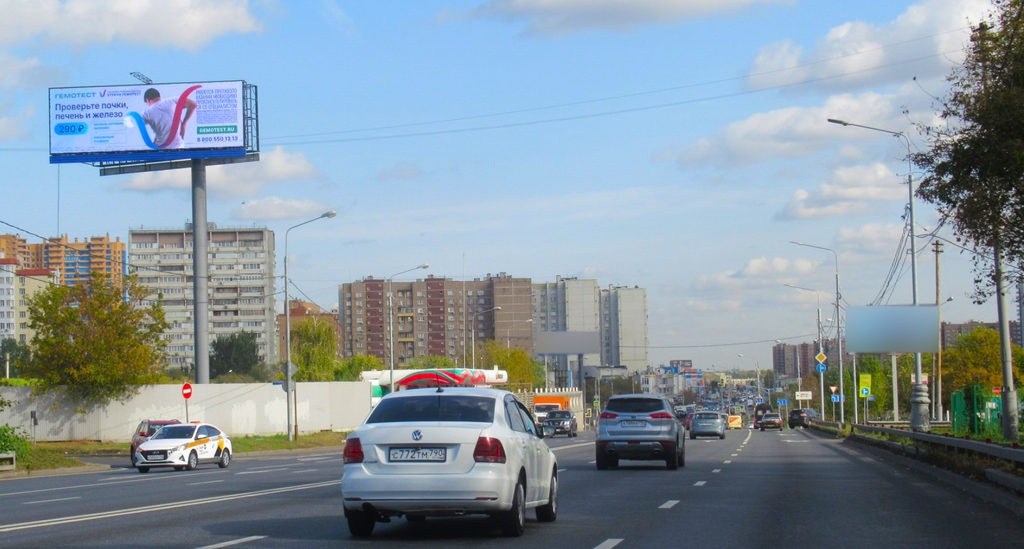 Рекламная конструкция Носовихинское шоссе 0км+420м Слева (Фото)