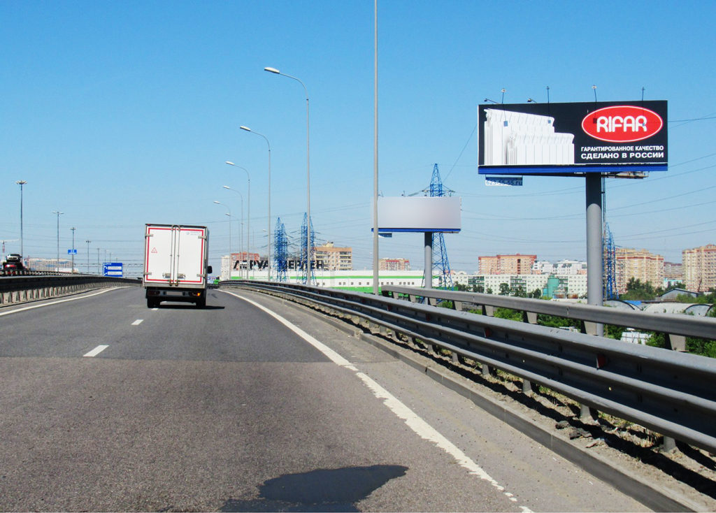 Рекламная конструкция Новорязанское шоссе 21км+810м (4км+510м от МКАД) Слева (Фото)