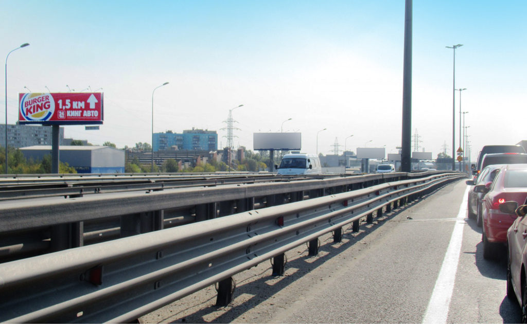 Рекламная конструкция Новорязанское шоссе 21км+810м (4км+510м от МКАД) Слева (Фото)