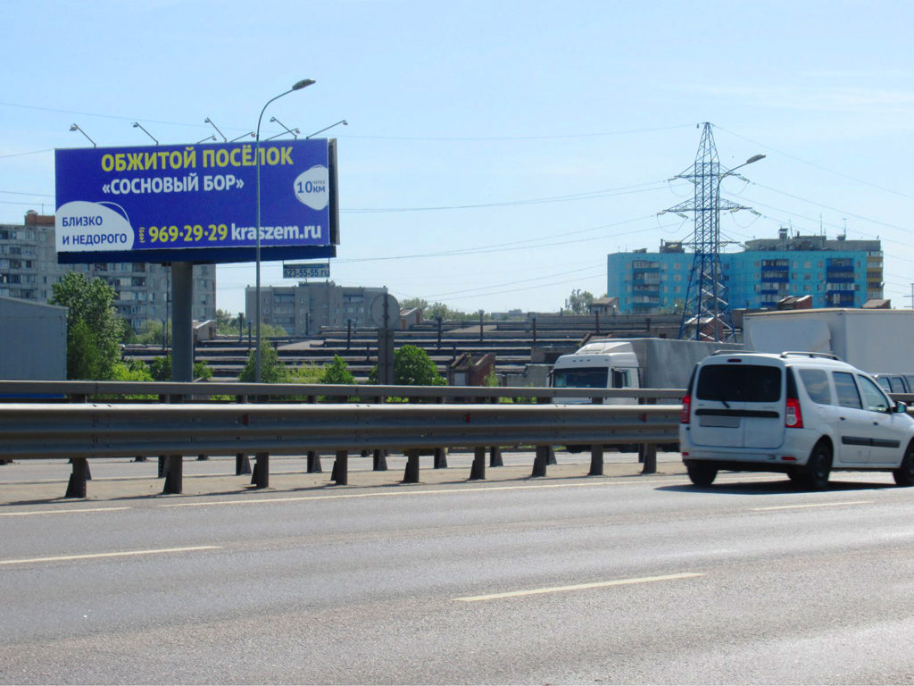Рекламная конструкция Новорязанское шоссе 21км+910м (4км+610м от МКАД) Слева (Фото)