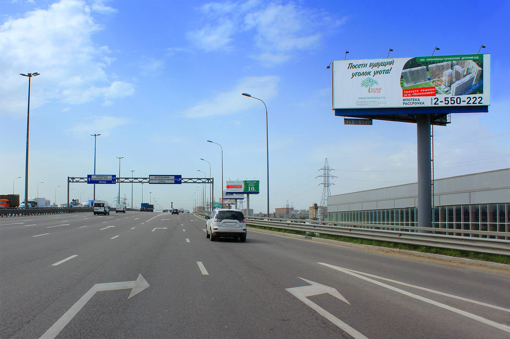 Рекламная конструкция Новорязанское шоссе 22км+010м (4км+710м от МКАД) Слева (Фото)