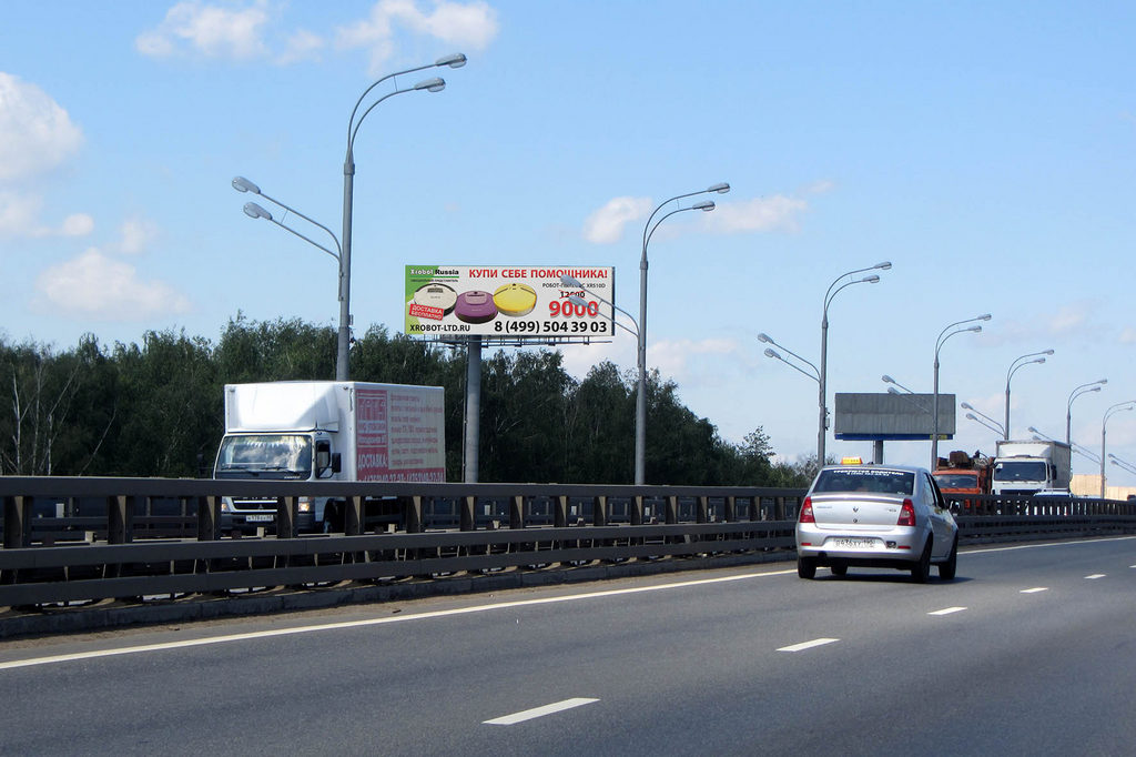 Рекламная конструкция Новорязанское шоссе 18км+890м (1км+590м от МКАД) Справа (Фото)