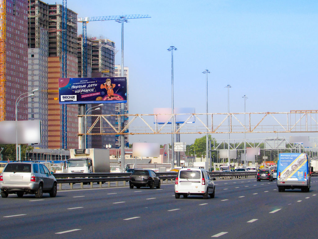 Рекламная конструкция Новорязанское шоссе 19км+770м (2км+470м от МКАД) Справа (Фото)
