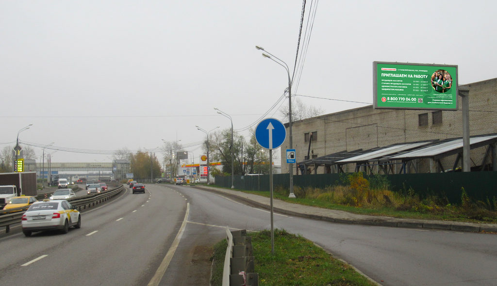 Рекламная конструкция Волковское шоссе 6км+м Справа (Фото)