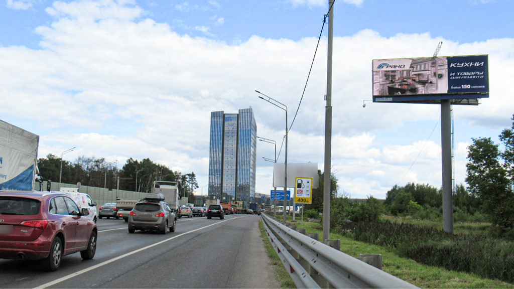 Рекламная конструкция Минское шоссе 19км+520м (3км+620м от МКАД) Слева (Фото)